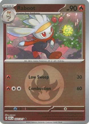 Raboot (Energy Symbol Pattern) — ME: Ascended Heroes Pokémon TCG card by aspara