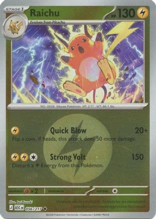 Raichu (Energy Symbol Pattern) — ME: Ascended Heroes Pokémon TCG card by Iori Suzuki