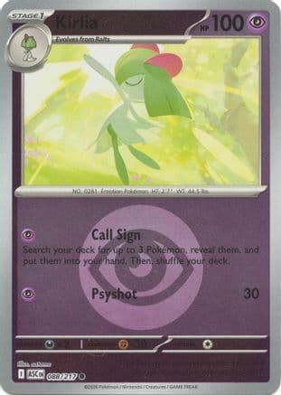 Kirlia (Energy Symbol Pattern) — ME: Ascended Heroes Pokémon TCG card by satoma