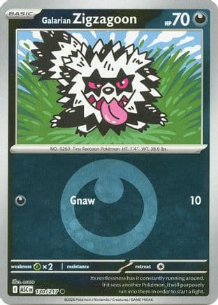 Galarian Zigzagoon (Energy Symbol Pattern) — ME: Ascended Heroes Pokémon TCG card by osare