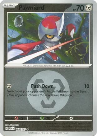 Pawniard (Energy Symbol Pattern) — ME: Ascended Heroes Pokémon TCG card by Yuya Oka