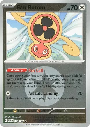 Fan Rotom - 171/217 (Energy Symbol Pattern) — ME: Ascended Heroes