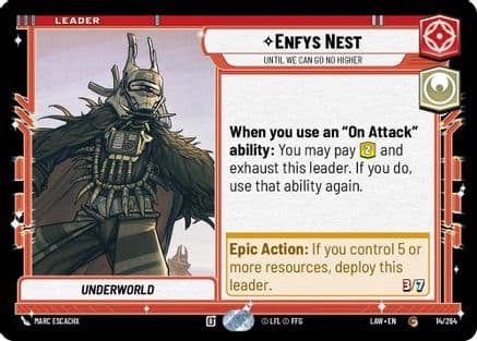 Enfys Nest - Until We Can Go No Higher — A Lawless Time Star Wars: Unlimited card by Marc Escachx