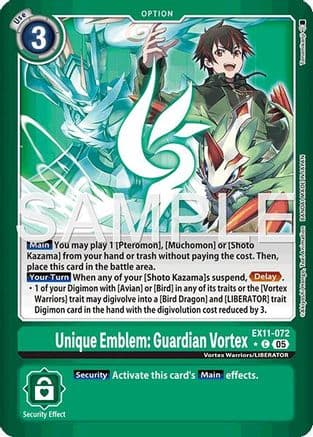 Unique Emblem: Guardian Vortex (Limited Foil) — Dawn of Liberator