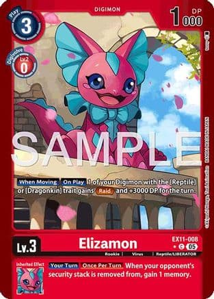 Elizamon (Limited Foil) — Dawn of Liberator Digimon Card Game card by Akiyoshi Honga