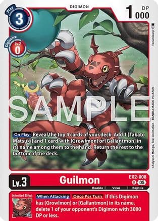 Guilmon - EX2-008 (Reprint) — Advanced Booster Digimon Generation