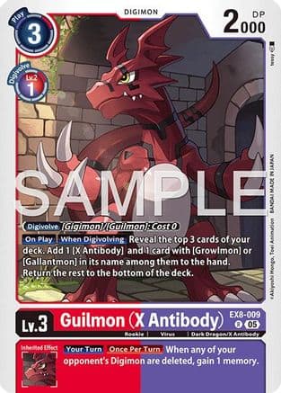Guilmon (X Antibody) (Reprint) — Advanced Booster Digimon Generation