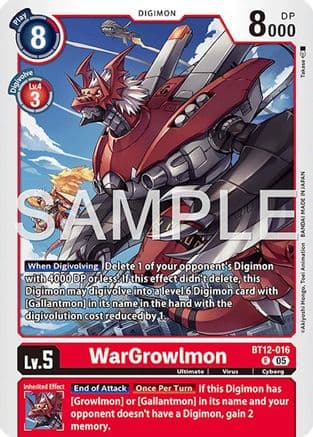 WarGrowlmon - BT12-016 (Reprint) — Advanced Booster Digimon Generation