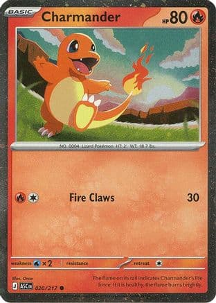 Charmander - 020/217 (Cosmos Holo) — Miscellaneous Cards & Products Pokémon TCG card by Orca