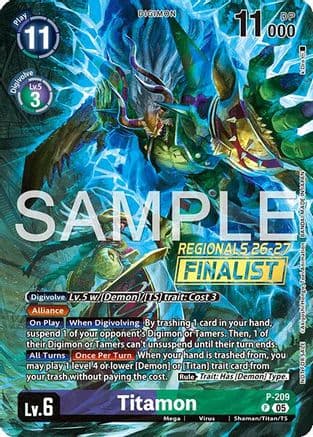 Titamon (Regionals 26-27 Season 1 Finalist) — Digimon Promotion Cards