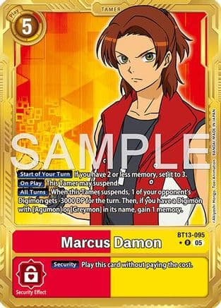 Marcus Damon - BT13-095 (Gold Border) — Advanced Booster Digimon Generation