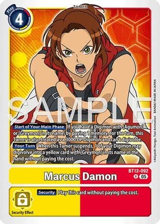 Marcus Damon - BT12-092 (Reprint) — Advanced Booster Digimon Generation
