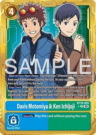 Davis Motomiya & Ken Ichijoji (Gold Border) — Advanced Booster Digimon Generation