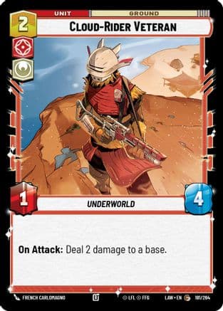 Cloud-Rider Veteran — A Lawless Time Star Wars: Unlimited card by French Carlomagno