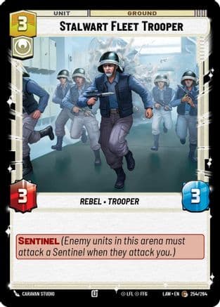 Stalwart Fleet Trooper — A Lawless Time Star Wars: Unlimited card by Caravan Studio