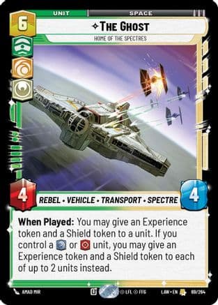 The Ghost - Home of the Spectres — A Lawless Time Star Wars: Unlimited card by Magali Villeneuve