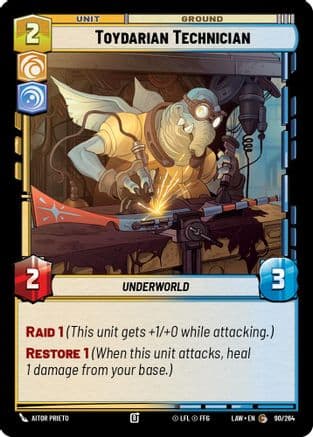 Toydarian Technician — A Lawless Time Star Wars: Unlimited card by Aitor Prieto