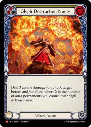 Glyph Destruction Nodes (Yellow) — Compendium of Rathe Flesh and Blood card by Faizal Fikri
