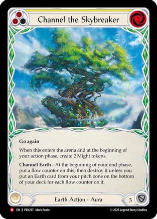 Channel The Skybreaker (Yellow) — Compendium of Rathe Flesh and Blood card by Mark Poole