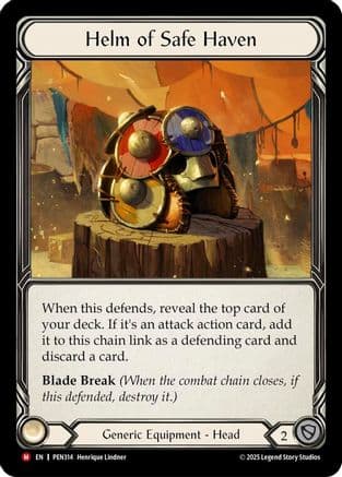 Helm Of Safe Haven — Compendium of Rathe Flesh and Blood card by Henrique Lindner