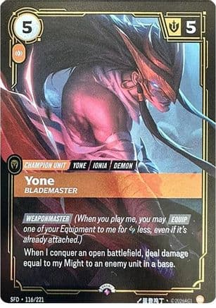 Yone - Blademaster — Riftbound Organized Play Promotional Cards