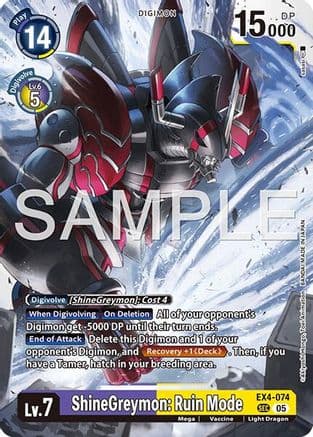 ShineGreymon: Ruin Mode (Reprint) — Advanced Booster Digimon Generation