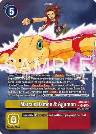 Marcus Damon & Agumon (Alternate Art) — Advanced Booster Digimon Generation
