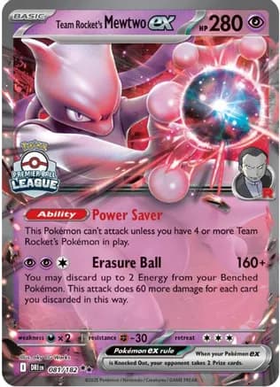 Team Rocket's Mewtwo ex — League & Championship Cards