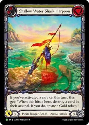 Shallow Water Shark Harpoon — GEM Pack 4 Flesh and Blood card by Andi Cahyo W