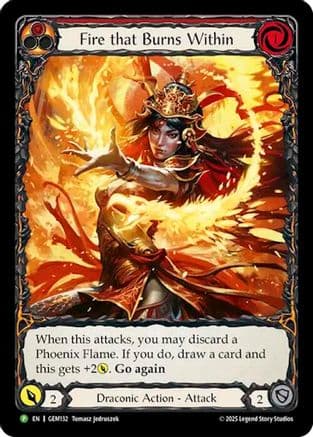 Fire that Burns Within — GEM Pack 4 Flesh and Blood card by Tomasz Jedruszek