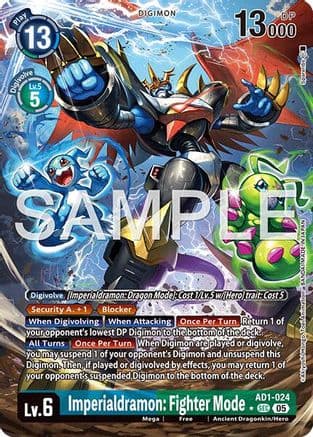 Imperialdramon: Fighter Mode - AD1-024 (Alternate Art) — Digimon Card Game card