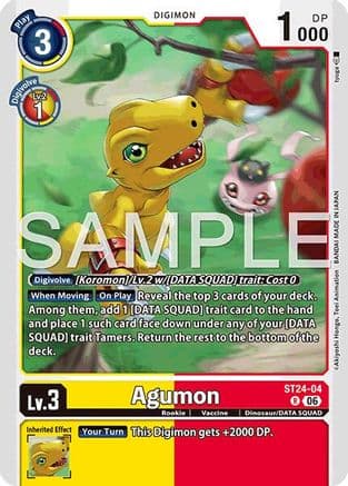 Agumon — Digimon Card Game card