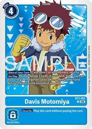 Davis Motomiya (Reprint) — Advanced Booster Digimon Generation