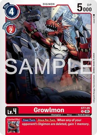 Growlmon - ST7-05 (Reprint) — Advanced Booster Digimon Generation