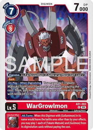 WarGrowlmon - AD1-003 — Advanced Booster Digimon Generation