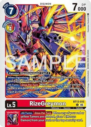 RizeGreymon - BT13-015 (Reprint) — Advanced Booster Digimon Generation