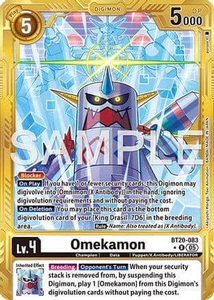 Omekamon - BT20-083 (Gold Border) — Advanced Booster Digimon Generation