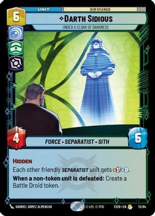Darth Sidious - Under a Cloak of Darkness — Twin Suns
