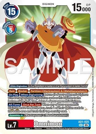 Omnimon - AD1-025 — Advanced Booster Digimon Generation