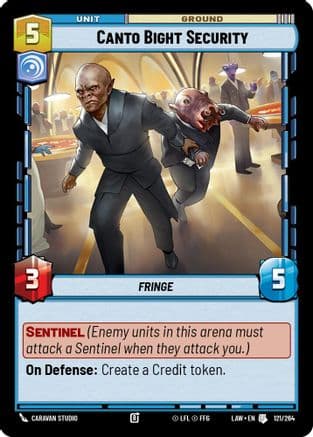 Canto Bight Security — A Lawless Time Star Wars: Unlimited card by Caravan Studio