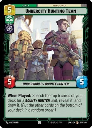 Undercity Hunting Team — A Lawless Time Star Wars: Unlimited card by Ario Murti