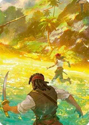 Treasure Island // High Seas Map Doubled Sided Art Card (Middle Left) — High Seas