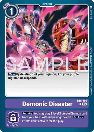 Demonic Disaster (Reprint) — Advanced Booster Digimon Generation