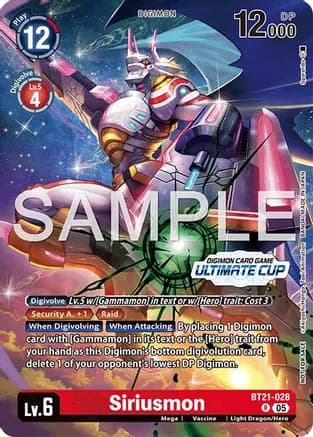 Siriusmon (Ultimate Cup 26-27 Season 1 Winner) — World Convergence