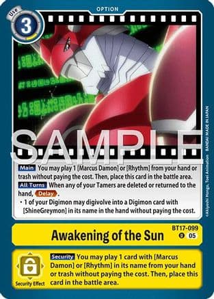 Awakening of the Sun (Reprint) — Advanced Booster Digimon Generation