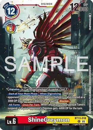 ShineGreymon - BT13-018 (Reprint) — Advanced Booster Digimon Generation