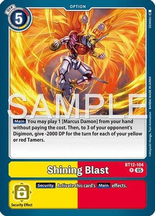 Shining Blast (Reprint) — Advanced Booster Digimon Generation