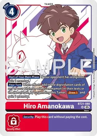 Hiro Amanokawa - BT21-080 (Reprint) — Advanced Booster Digimon Generation