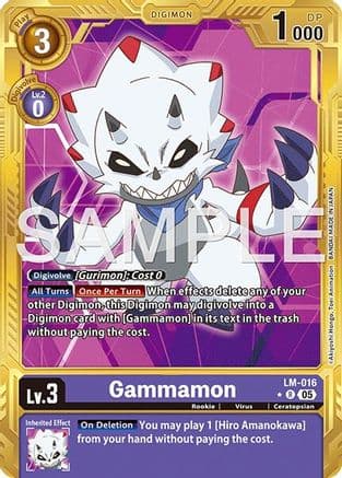 Gammamon - LM-016 (Gold Border) — Advanced Booster Digimon Generation
