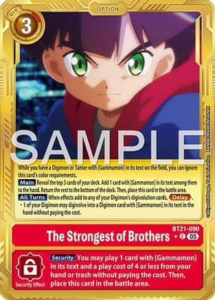 The Strongest of Brothers (Gold Border) — Advanced Booster Digimon Generation